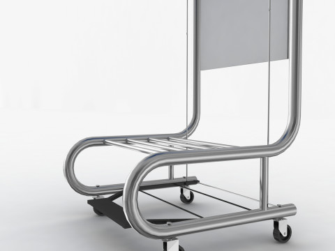 Mobilny stojak na kosze Model 3D