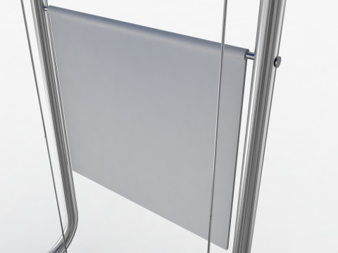 Mobilny stojak na kosze Model 3D