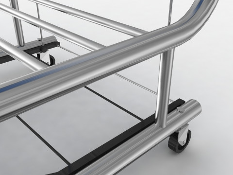 Mobilny stojak na kosze Model 3D