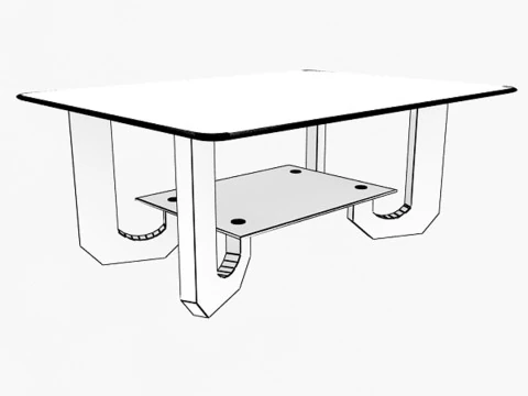 Stylish Office Table 3D Model