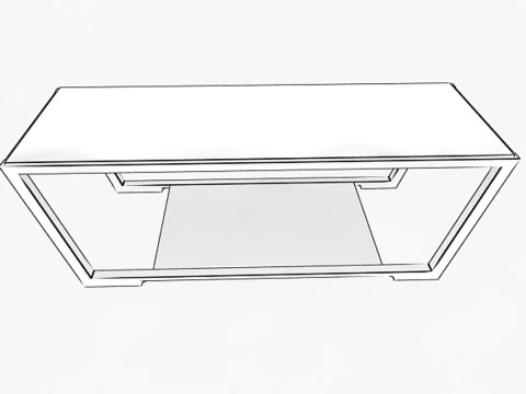 Stylish Office Table 3D Model