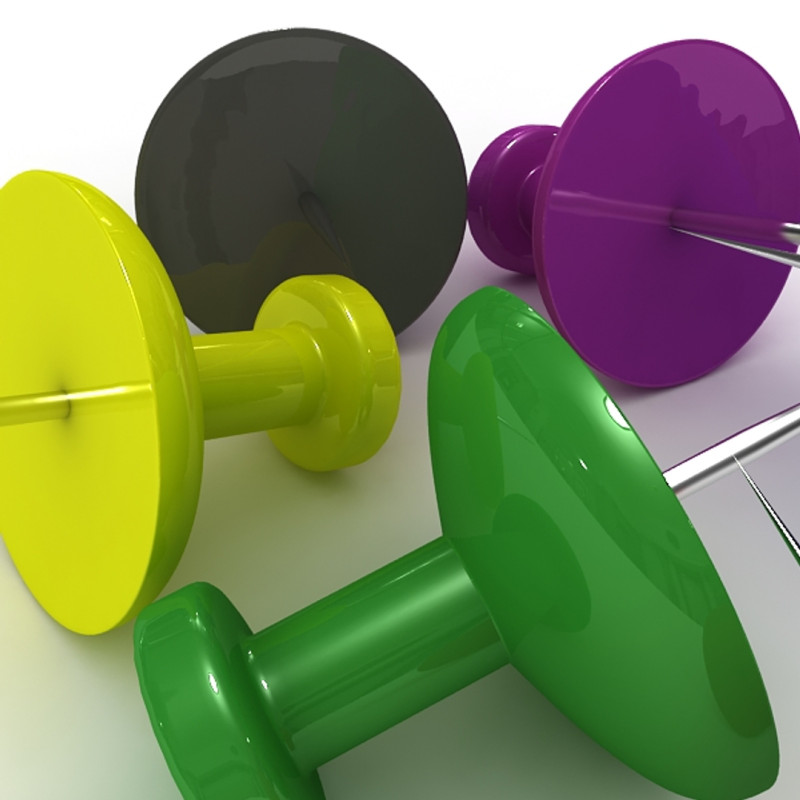 Perno della bacheca Modello 3D .c4d .max .obj .3ds .fbx .stl .blend 