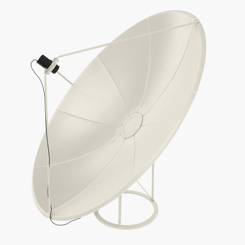 Satellite Dish 3D Model .c4d .max .obj .3ds .fbx .stl .blend 