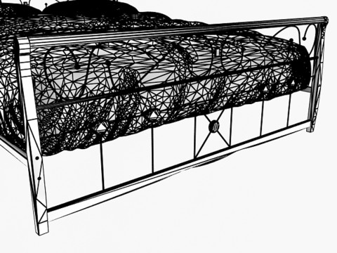 잠자는 침대 3D 모델