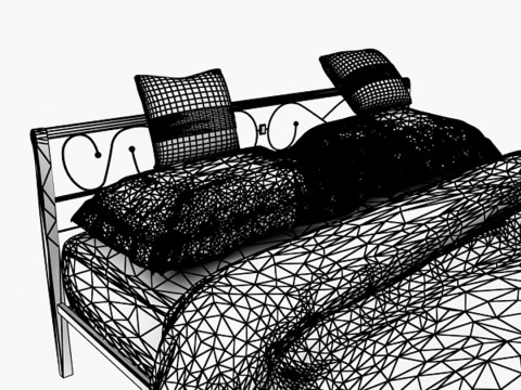 잠자는 침대 3D 모델