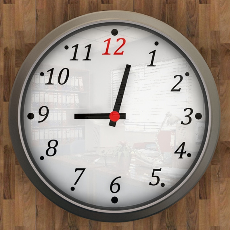 벽걸이 시계 3D 모델 .c4d .max .obj .3ds .fbx .stl .blend 