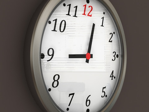 벽걸이 시계 3D 모델