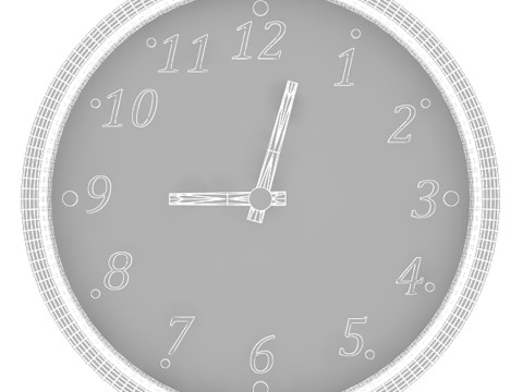 벽걸이 시계 3D 모델