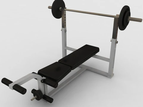 Weight Lifting Bench 3D Model