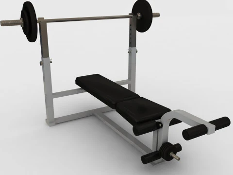Weight Lifting Bench 3D Model