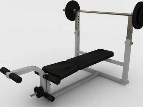 Weight Lifting Bench 3D Model