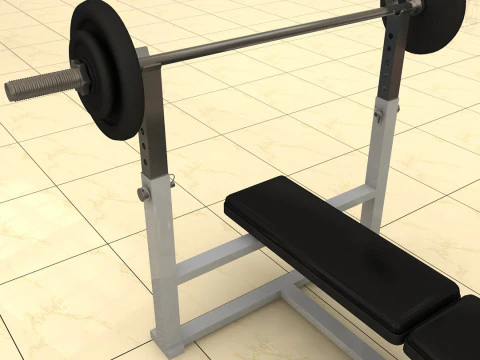 Weight Lifting Bench 3D Model