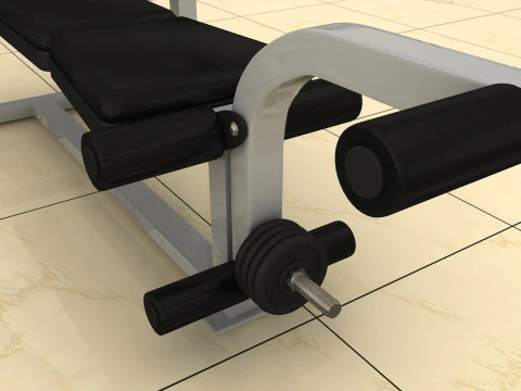 Weight Lifting Bench 3D Model