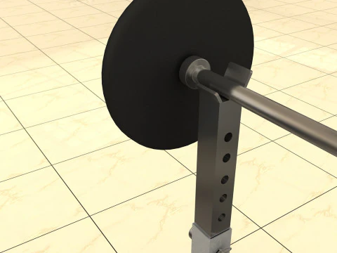 Weight Lifting Bench 3D Model
