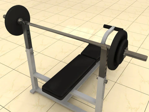 Weight Lifting Bench 3D Model