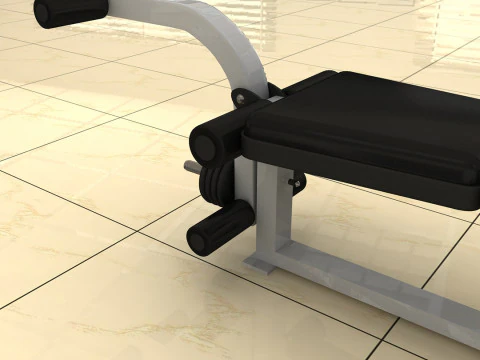 Weight Lifting Bench 3D Model