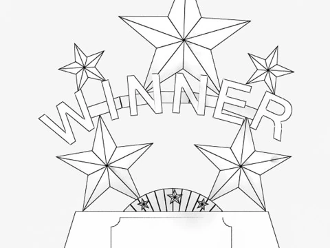 Siegertroph&auml;e 3D Modell