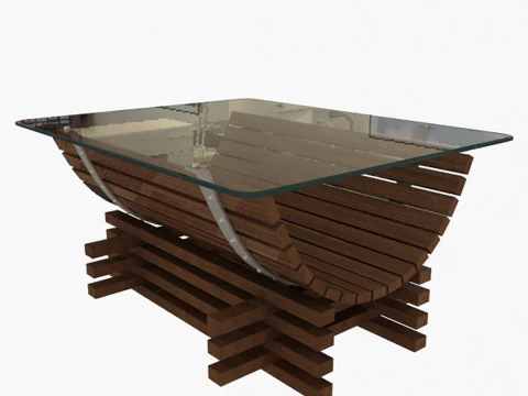 Wooden Table 3D Model