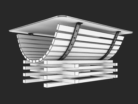 Wooden Table 3D Model