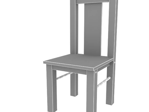 Wooden Chair 3D Model