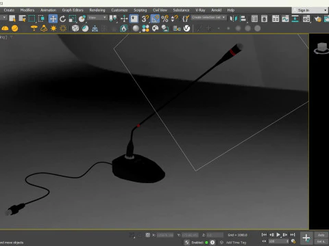 Desktop Microphone 3D Model