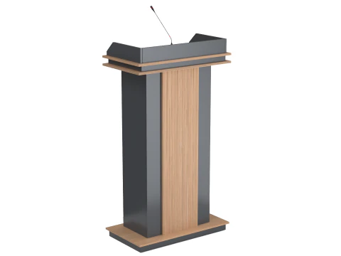 Lectern with Mic 3D Model