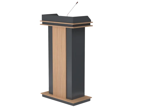 Lectern with Mic 3D Model