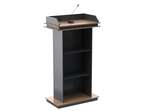 Lectern with Mic 3D Model