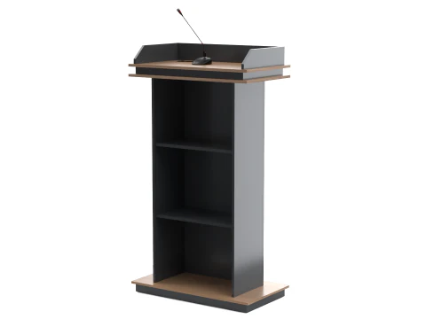 Lectern with Mic 3D Model