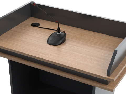 Lectern with Mic 3D Model