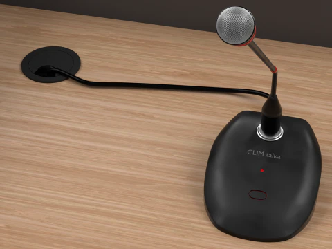 Lectern with Mic 3D Model