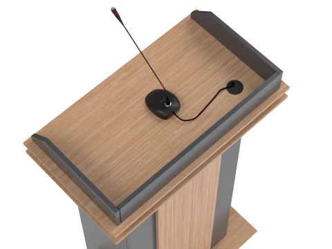 Lectern with Mic 3D Model