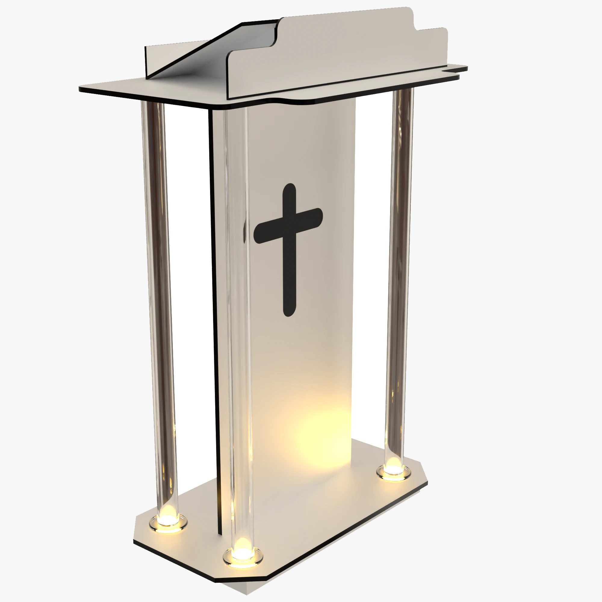 Pulpit - Lectern 3D Model .c4d .max .obj .3ds .fbx .stl .blend 