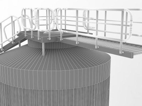 Tangki Fermentasi Model 3D