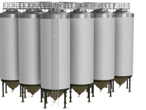 G&auml;rtanks 3D Modell