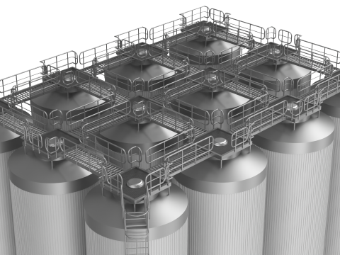 G&auml;rtanks 3D Modell