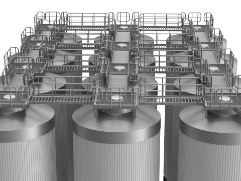 G&auml;rtanks 3D Modell