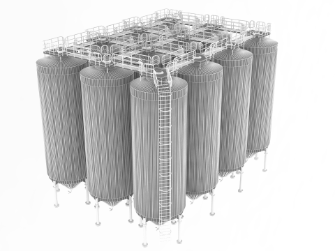 G&auml;rtanks 3D Modell