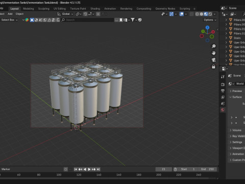 G&auml;rtanks 3D Modell