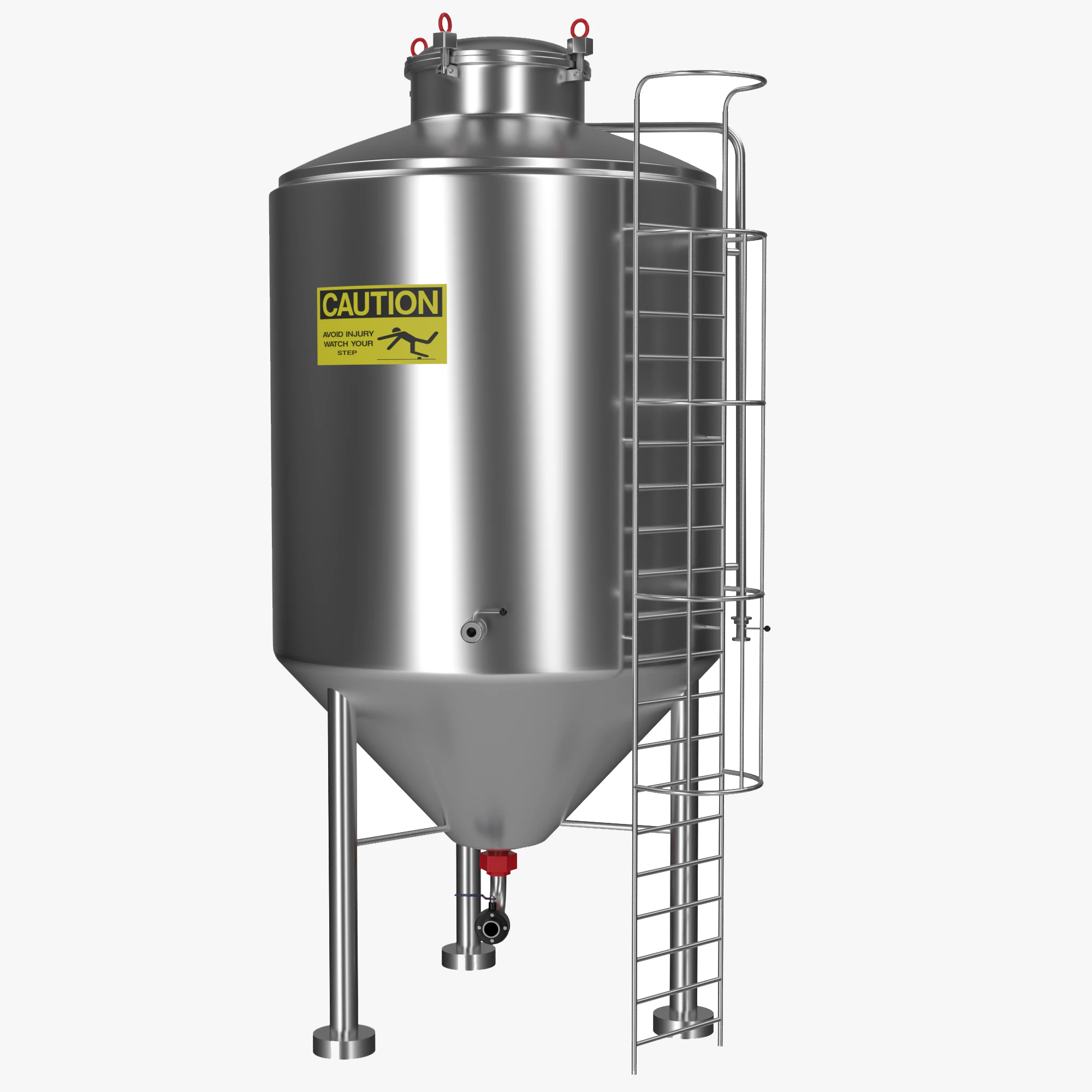 Fermentation Tank 3D Model .c4d .max .obj .3ds .fbx .stl .blend 