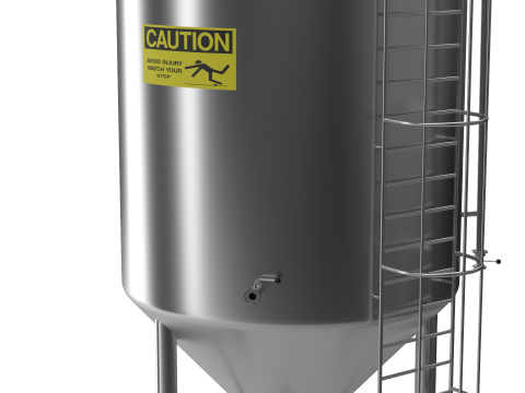 Tangki Fermentasi Model 3D
