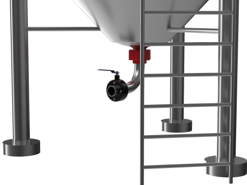 Tangki Fermentasi Model 3D