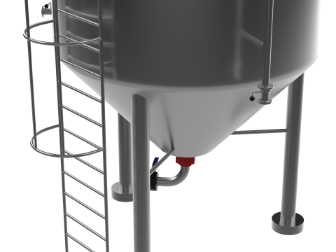 Tangki Fermentasi Model 3D