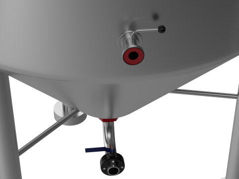 Tangki Fermentasi Model 3D