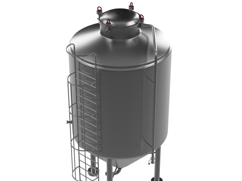 Tangki Fermentasi Model 3D