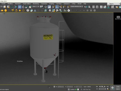Tangki Fermentasi Model 3D