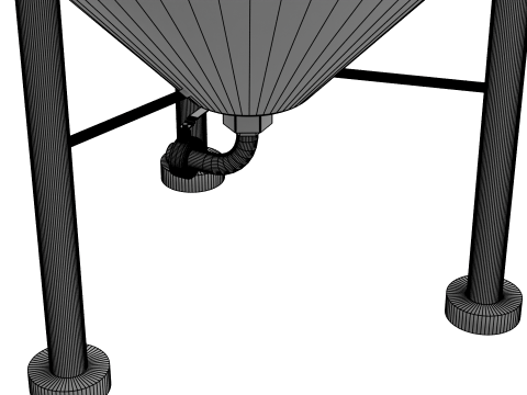 Tangki Fermentasi Model 3D