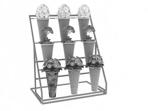 Flower Display Stand 3D Model