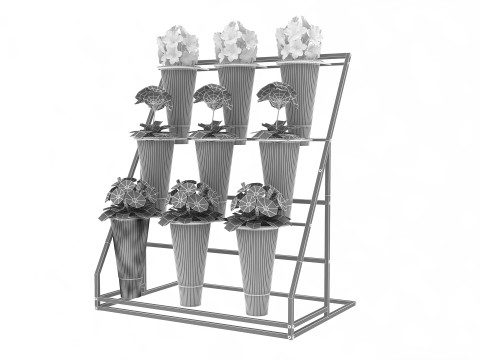 Flower Display Stand 3D Model