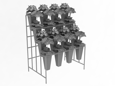Flower Display Stand 3D Model